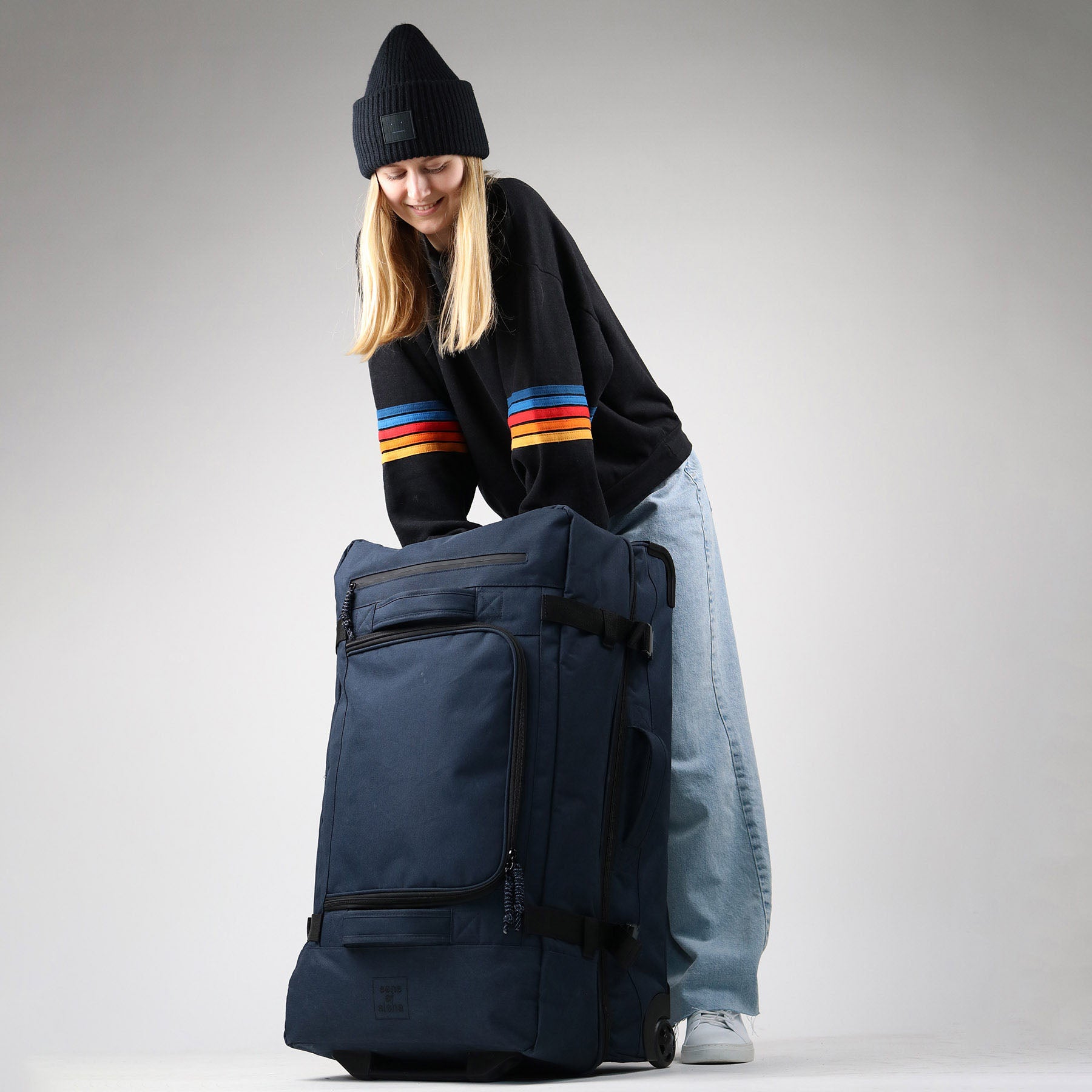 Set Reisetaschen mit Rollen KANE + Hip Bag KANE ocean-blue