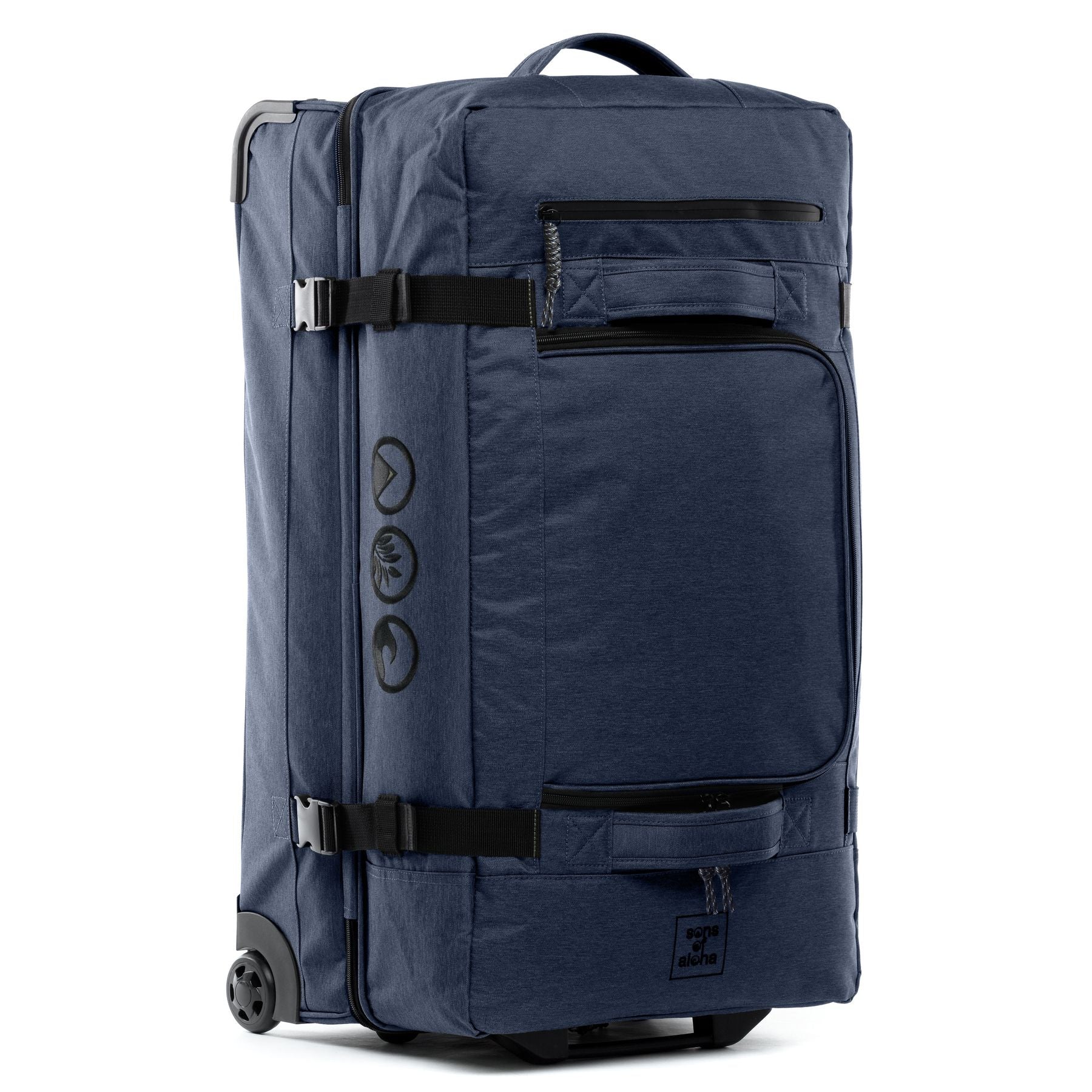 Set of travel bags with wheels KANE + Hip Bag KANE ocean-blue