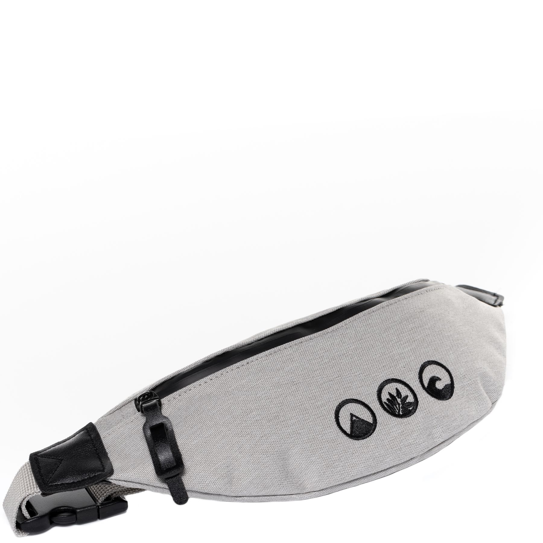 SET Medium ALANI Rolltop Rucksack und Bauchtasche in white-grey 43275