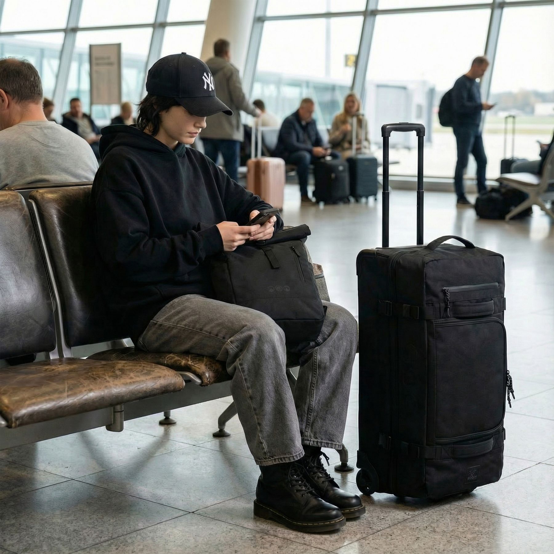 Wheeled Duffle Bag KANE black beach