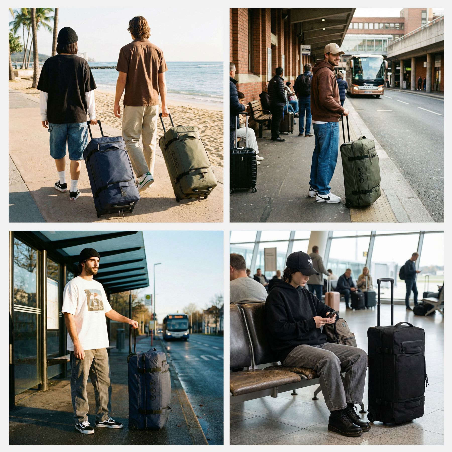 Wheeled Duffle Bag KANE black beach