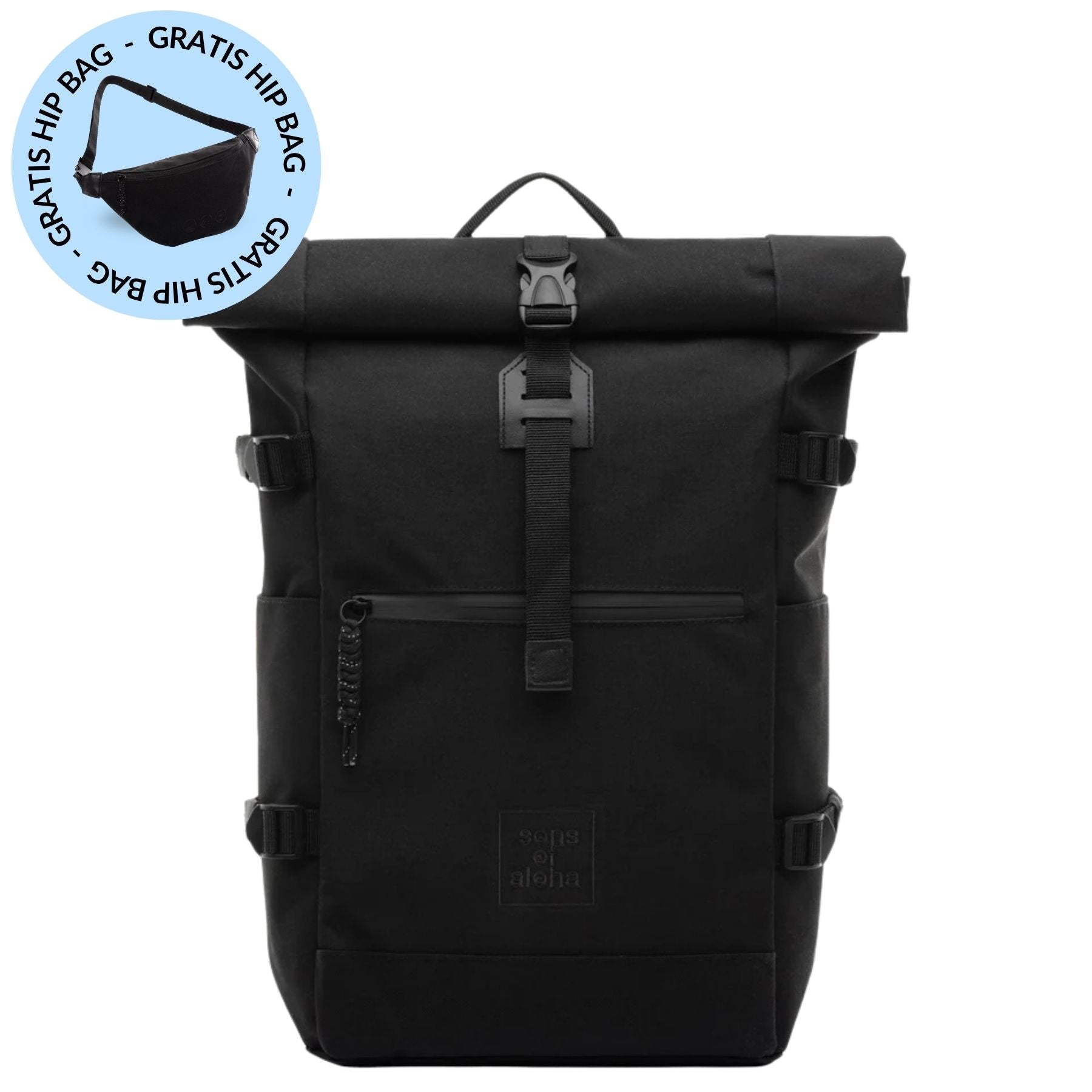 SONS OF ALOHA Rucksack Backpack Bauchtasche Hip Bag schwarz 44085