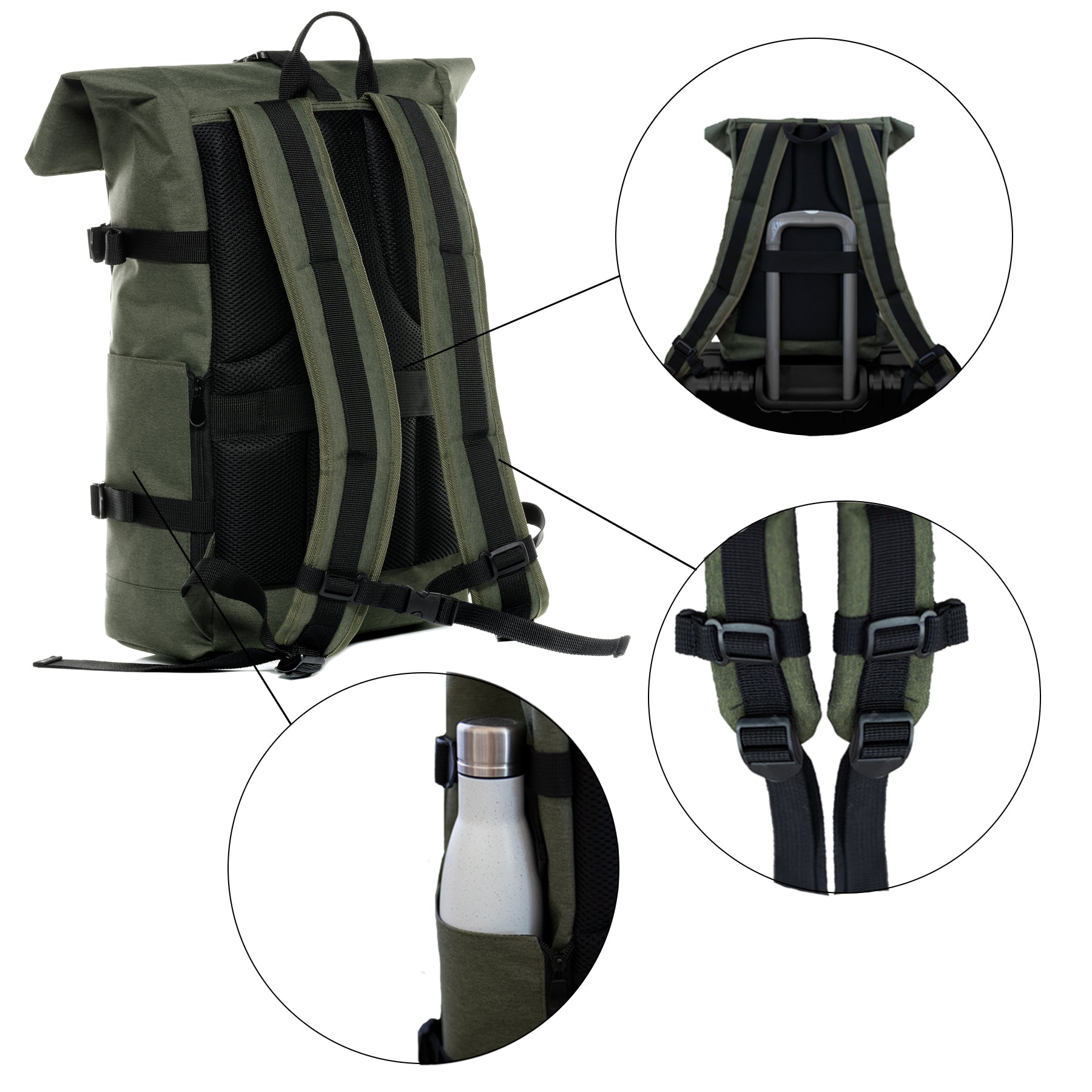 Rucksack backpack RollTop SONS OF ALOHA RPET KANE parent 37317