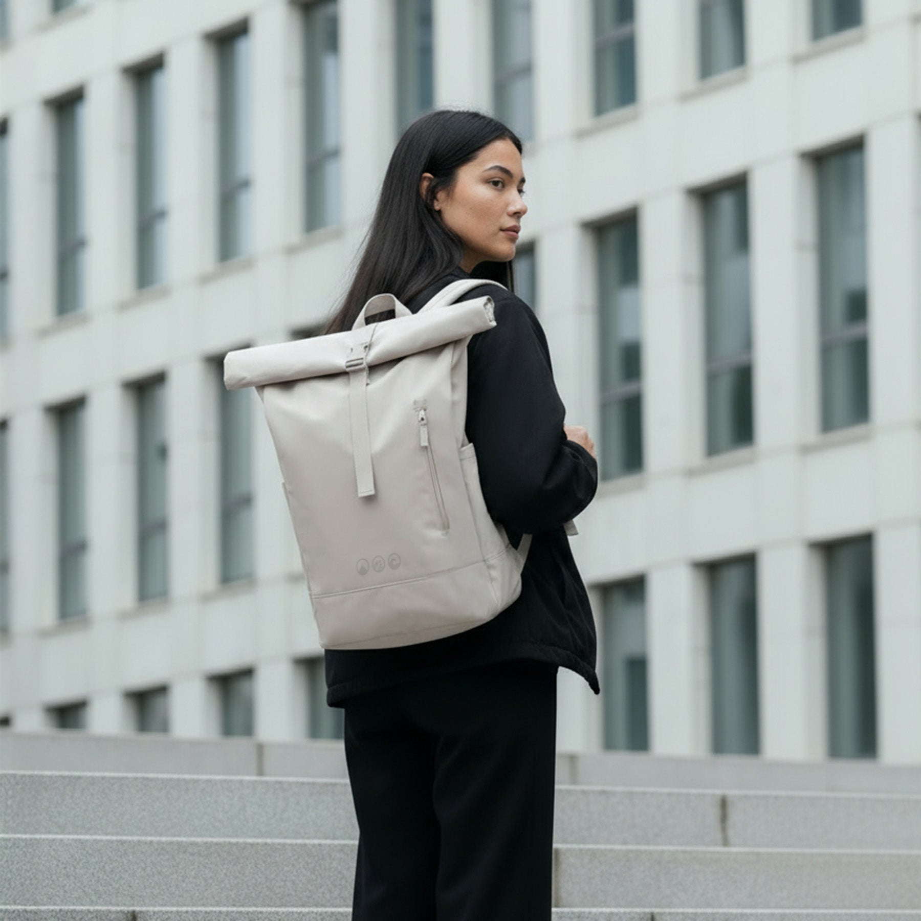 Rolltop Rucksack gross - Backpack Laptop-Fach Schuh-Fach