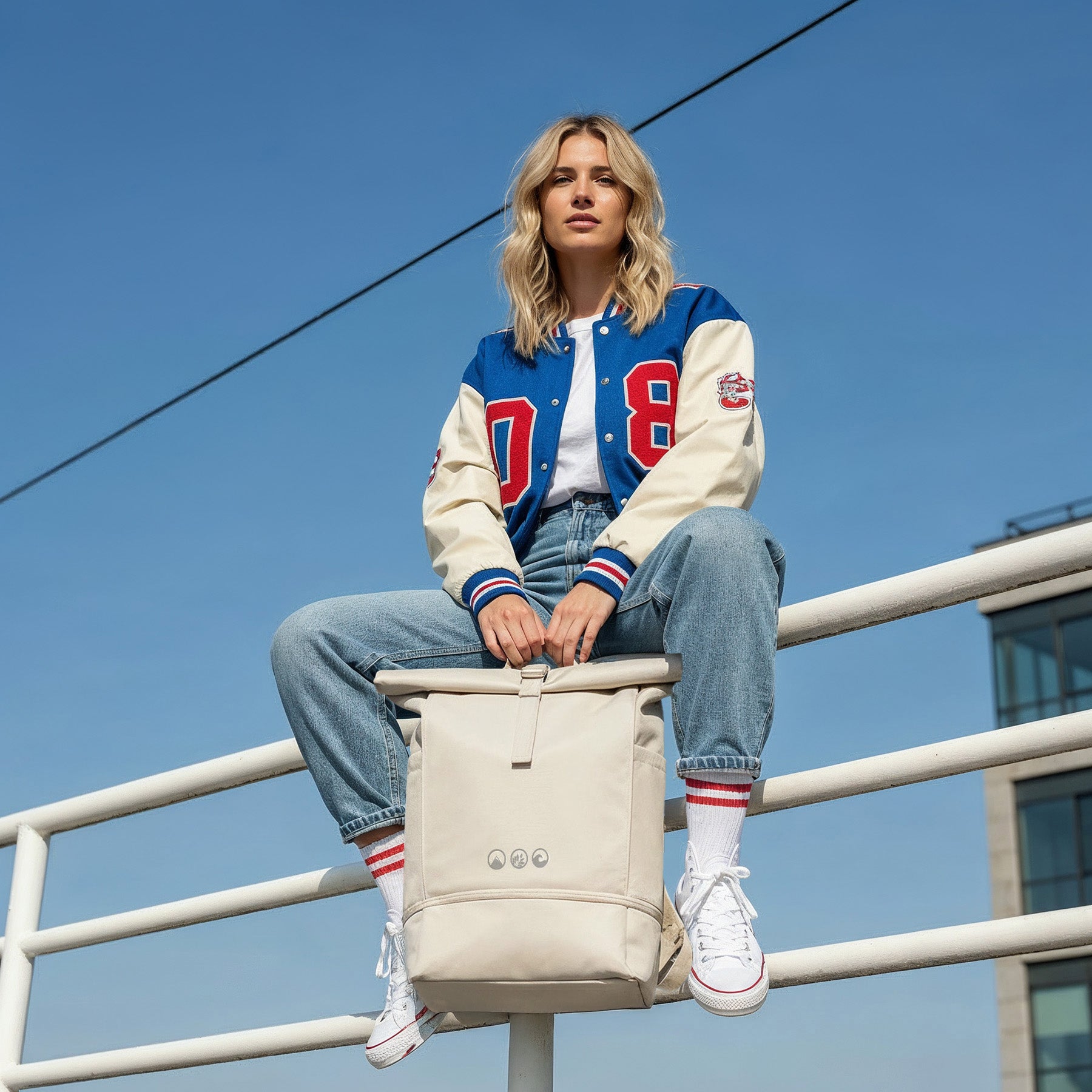 Rolltop Rucksack gross - Backpack Laptop-Fach Schuh-Fach