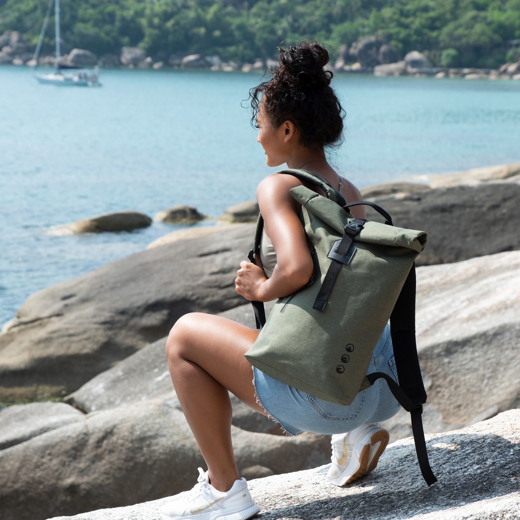 Rolltop Rucksack Damen schmal & klein ALANI