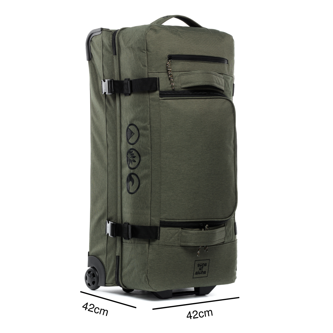 Produktbild Reisetasche mit Rollen Maße Tiefe 42 cm und Breite 42 cm olive-gruen