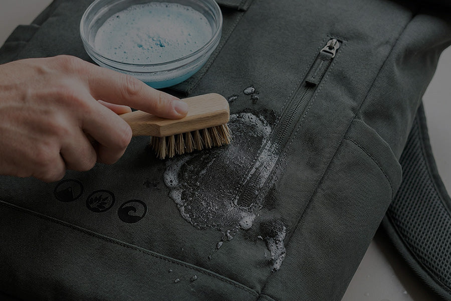 NALU Rolltop Backpack is being cleaned