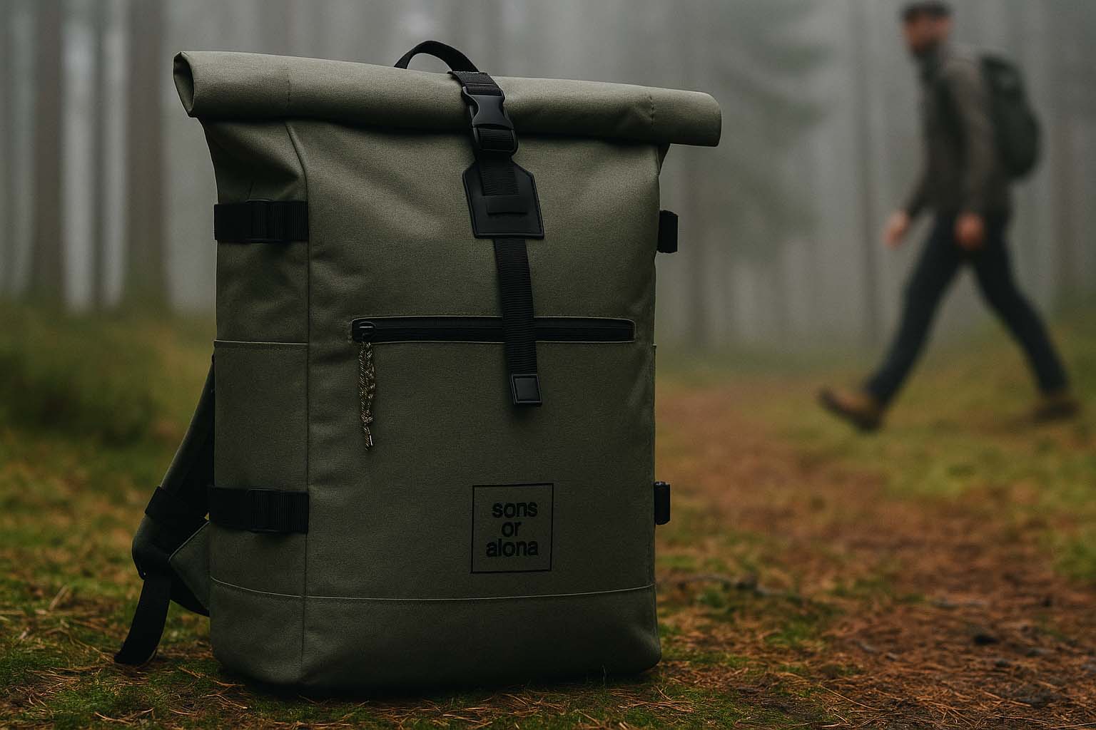 Rolltop Rucksack KANE im Wald