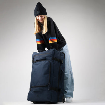 Set of travel bags with wheels KANE + Hip Bag KANE ocean-blue