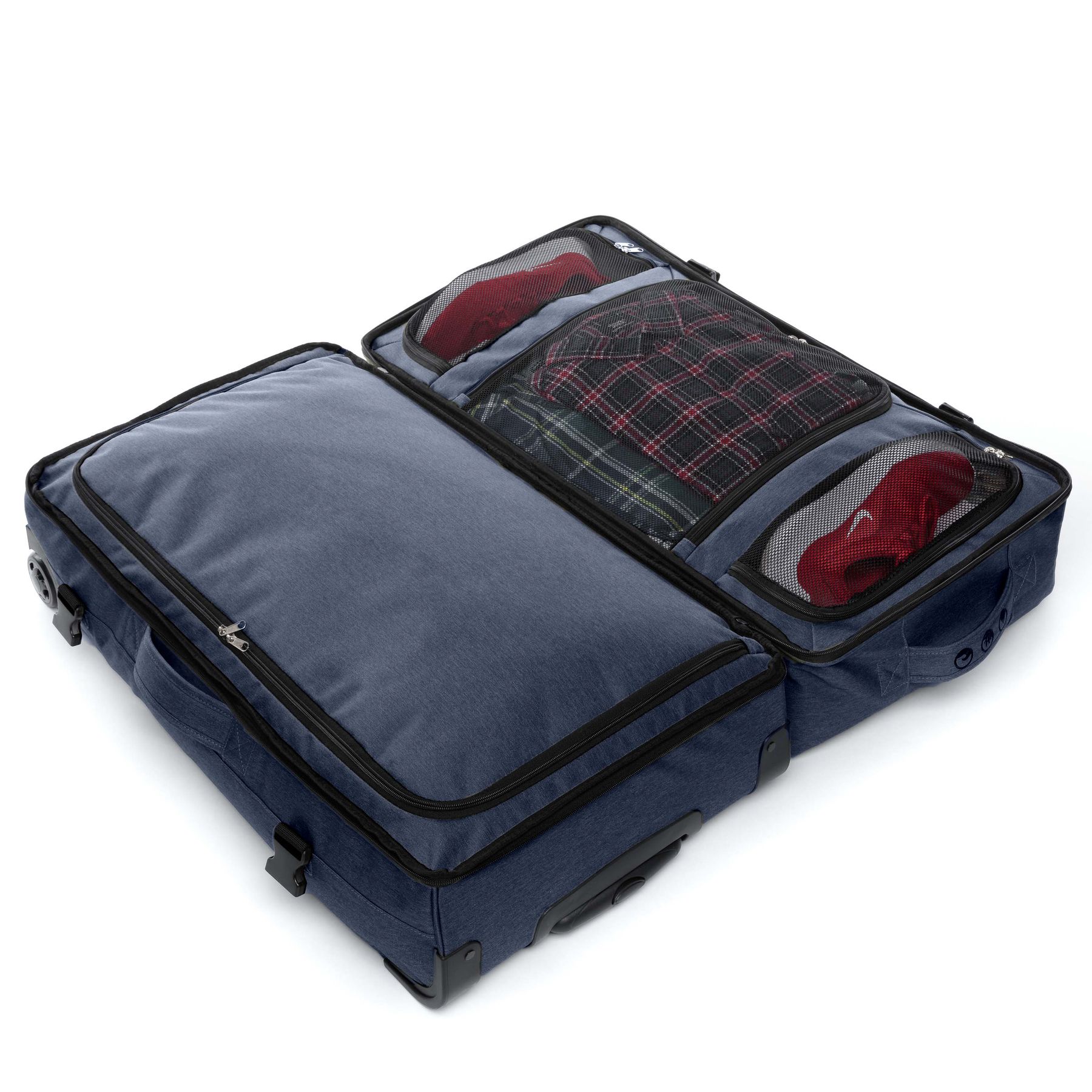 Set of travel bags with wheels KANE + Hip Bag KANE ocean-blue