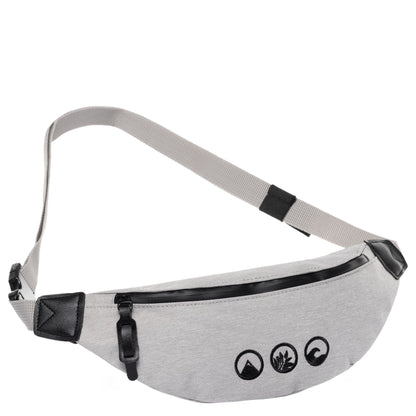 SET Medium ALANI Rolltop Rucksack und Bauchtasche in white-grey 43281