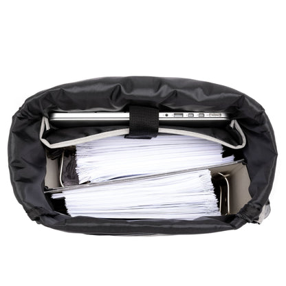 SET Medium KANE Rolltop Rucksack und Bauchtasche in white-grey Laptoptasche