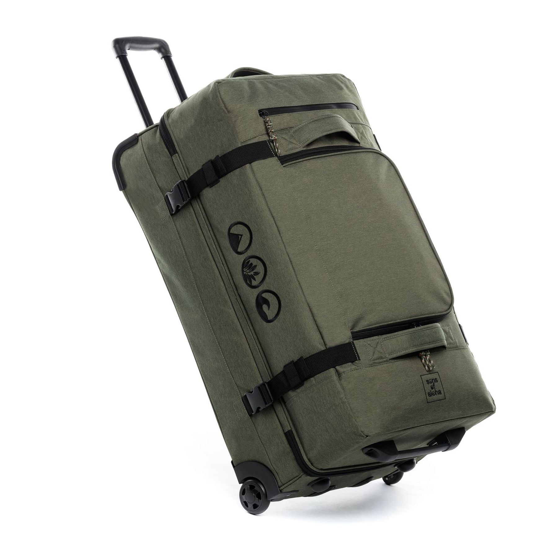 Reisetasche mit 2 Rollen KANE Duffel-Trolley Rollkoffer olive 