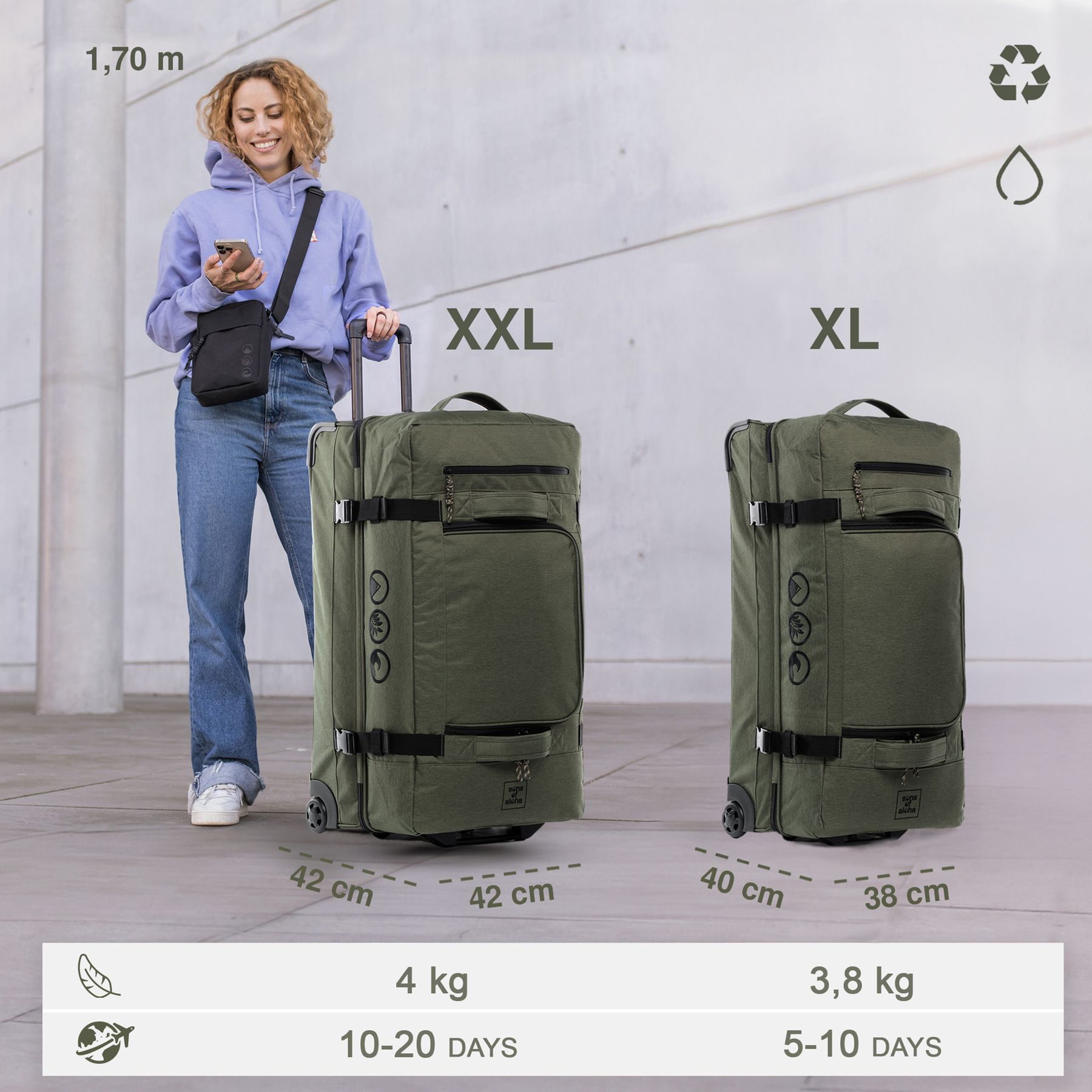 Travel bags with wheels KANE large