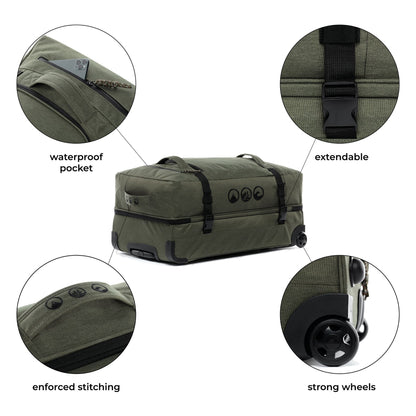 Set of travel bags with wheels + bicycle bag KANE