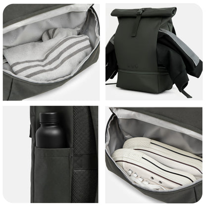 Rolltop Rucksack gross - Backpack SONS OF ALOHA Laptop-Fach Schuh-Fach