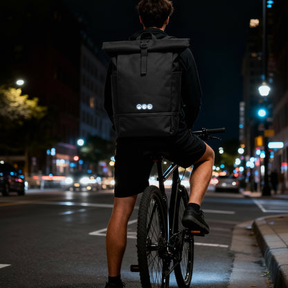 Rolltop Rucksack gross - Backpack SONS OF ALOHA schwarz Laptop-Fach Schuh-Fach