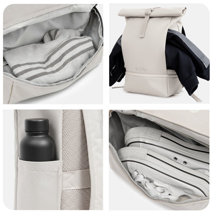 Rolltop Rucksack gross - Backpack Laptop-Fach Schuh-Fach