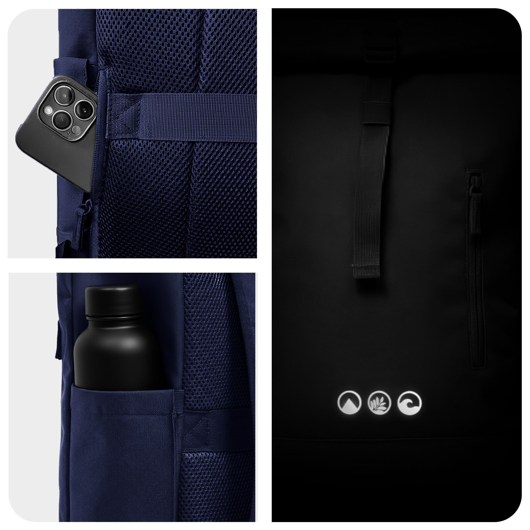 Rolltop Rucksack gross - Backpack SONS OF ALOHA Laptop-Fach Schuh-Fach