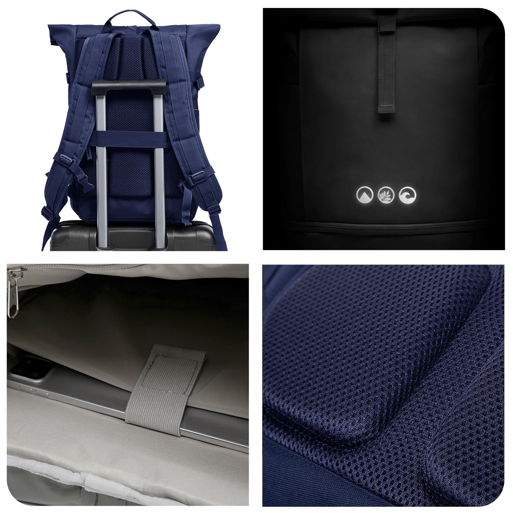 Rolltop Rucksack gross - Backpack SONS OF ALOHA Laptop-Fach Schuh-Fach