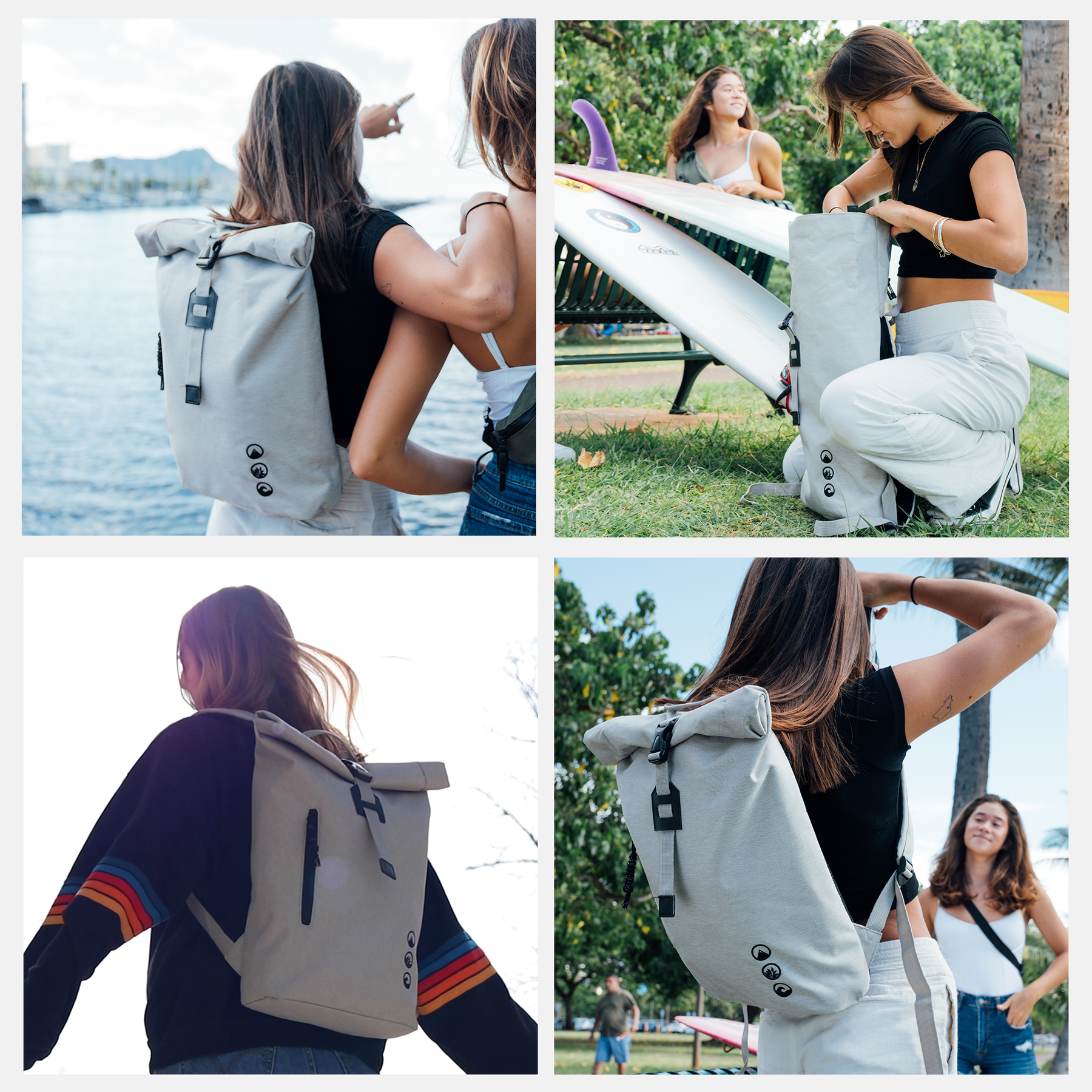 Rolltop Rucksack Damen schmal & klein ALANI