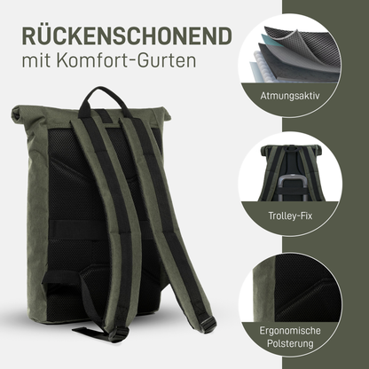 Rolltop Rucksack Damen schmal & klein ALANI