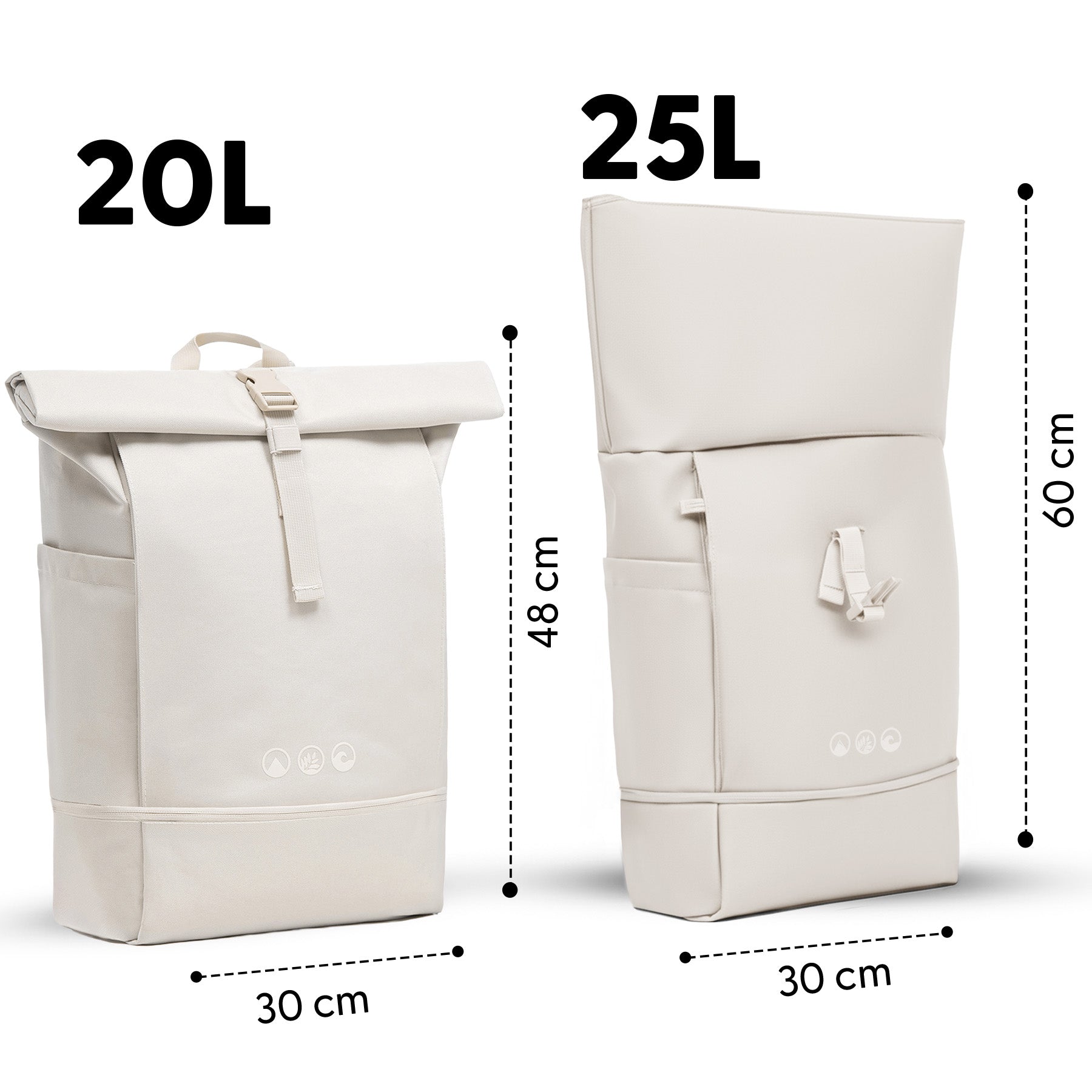 Rolltop Rucksack gross - Backpack Laptop-Fach Schuh-Fach