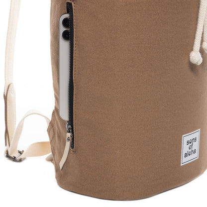 SONS OF ALOHA Canvas Matchsack Rucksack MALU Cappuccino 32730